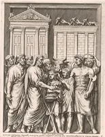 Picture 4 of 29 from Admiranda Romanarum antiquitatum ac veteris sculpturae vestigia : anaglyphico opere elaborata ex marmoreis exemplaribus quae Romae adhuc extant in Capitolio, aedibus hortisque virorum principum ad antiquam elegantiam (1693), leaf 22