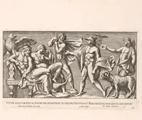 Picture 8 of 29 from Admiranda Romanarum antiquitatum ac veteris sculpturae vestigia : anaglyphico opere elaborata ex marmoreis exemplaribus quae Romae adhuc extant in Capitolio, aedibus hortisque virorum principum ad antiquam elegantiam (1693), leaf 58