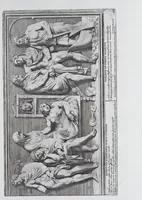 An illustration from Admiranda Romanarum antiquitatum ac veteris sculpturae vestigia : anaglyphico opere elaborata ex marmoreis exemplaribus quae Romae adhuc extant in Capitolio, aedibus hortisque virorum principum ad antiquam elegantiam (1693)