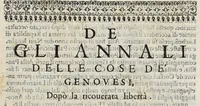 An illustration from Gli annali di Genova dall'1528 che ricuperò la libertà, fino al 1550 (1597)