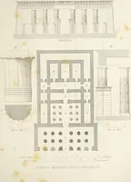 An illustration from L'architettura antica descritta e dimostrata coi monumenti ... : opera divisa in tre sezioni risguardanti la storia, la teorica, e le pratiche dell' architettura egiziana, greca e romana (1830)