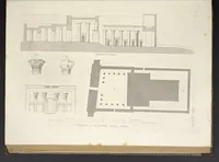An illustration from L'architettura antica descritta e dimostrata coi monumenti ... : opera divisa in tre sezioni risguardanti la storia, la teorica, e le pratiche dell' architettura egiziana, greca e romana (1830)