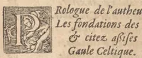 An illustration from Le catalogve des villes et citez assises es trois Gavles : auec le bastiment, erection, & fondation d'icelles : plus vn traicté de la proprieté des bains, fleuues, & fontaines admirables (1575)