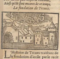 Picture 9 of 30 from Le catalogve des villes et citez assises es trois Gavles : auec le bastiment, erection, & fondation d'icelles : plus vn traicté de la proprieté des bains, fleuues, & fontaines admirables (1575), leaf 65