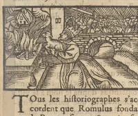 Picture 10 of 30 from Le catalogve des villes et citez assises es trois Gavles : auec le bastiment, erection, & fondation d'icelles : plus vn traicté de la proprieté des bains, fleuues, & fontaines admirables (1575), leaf 83