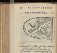 An illustration from Emblematvm clarissimi viri D. Andreæ Alcati [i.e. Alciati] libri II : additæ sunt aliquot in altero libro figuræ (1567)