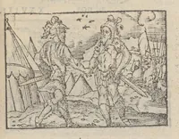 An illustration from Emblematvm clarissimi viri D. Andreæ Alcati [i.e. Alciati] libri II : additæ sunt aliquot in altero libro figuræ (1567)