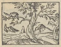 An illustration from Emblematvm clarissimi viri D. Andreæ Alcati [i.e. Alciati] libri II : additæ sunt aliquot in altero libro figuræ (1567)
