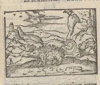 An illustration from Emblematvm clarissimi viri D. Andreæ Alcati [i.e. Alciati] libri II : additæ sunt aliquot in altero libro figuræ (1567)