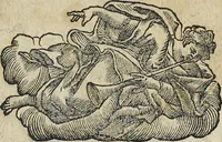 An illustration from Dialogo della pittura di M. Lodovico Dolce, intitolato l'Aretino : nel quale si ragiona della dignità di essa pittura, e di tutte le parti necessarie, che a perfetto pittore si acconvengono : con esempi di pittori antichi, e moderni : e nel fine si fa menzione delle virtù, e delle opere del divin Tiziano = Dialogue sur la peinture de Lovis Dolce, intitulè l'Aretin : dans le quel on traitte de l'excellence de la peinture, & de toutes les qualités necessaires au bon peintre : avec les exemples des peintres anciens, & modernes : à la fin on y parle du merite, & des ouvrages du divin Titien (1735)