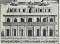 An illustration from Antiqvae vrbis splendor : hoc est præcipva eivsdem templa, amphitheatra, theatra, circi, navmachiæ, arcvs trivmphales, mavsolea aliaqve svmptvosiora ædificia, pompæ item trivmphalis et colossæarvm imaginvm descriptio (1637)