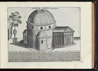 An illustration from Antiqvae vrbis splendor : hoc est præcipva eivsdem templa, amphitheatra, theatra, circi, navmachiæ, arcvs trivmphales, mavsolea aliaqve svmptvosiora ædificia, pompæ item trivmphalis et colossæarvm imaginvm descriptio (1637)