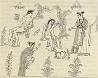 An illustration from Élite des monuments céramographiques; matériaux pour l'histoire des religions et des moeurs de l'antiquité; (1844)