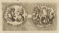 Picture 14 of 54 from Recherches curieuses d'antiquité, contenues en plusieurs dissertations sur des medailles, bas-reliefs, statues, mosaiques, & inscriptions antiques : enrichies d'un grand nombre de figures en taille douce (1683), leaf 199