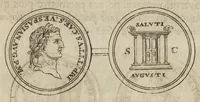 An illustration from Recherches curieuses d'antiquité, contenues en plusieurs dissertations sur des medailles, bas-reliefs, statues, mosaiques, & inscriptions antiques : enrichies d'un grand nombre de figures en taille douce (1683)