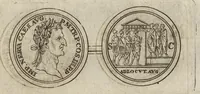 Picture 33 of 54 from Recherches curieuses d'antiquité, contenues en plusieurs dissertations sur des medailles, bas-reliefs, statues, mosaiques, & inscriptions antiques : enrichies d'un grand nombre de figures en taille douce (1683), leaf 398