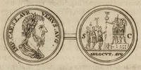 Picture 38 of 54 from Recherches curieuses d'antiquité, contenues en plusieurs dissertations sur des medailles, bas-reliefs, statues, mosaiques, & inscriptions antiques : enrichies d'un grand nombre de figures en taille douce (1683), leaf 405