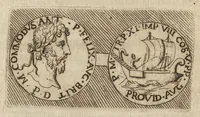 An illustration from Recherches curieuses d'antiquité, contenues en plusieurs dissertations sur des medailles, bas-reliefs, statues, mosaiques, & inscriptions antiques : enrichies d'un grand nombre de figures en taille douce (1683)