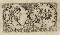 An illustration from Recherches curieuses d'antiquité, contenues en plusieurs dissertations sur des medailles, bas-reliefs, statues, mosaiques, & inscriptions antiques : enrichies d'un grand nombre de figures en taille douce (1683)