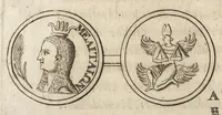 An illustration from Recherches curieuses d'antiquité, contenues en plusieurs dissertations sur des medailles, bas-reliefs, statues, mosaiques, & inscriptions antiques : enrichies d'un grand nombre de figures en taille douce (1683)