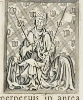 An illustration from Henrici Günteri Thülemarii ... Tractatio de Bulla Aurea, argentea, plumbea et cerea in genere, nec non in specie : de Aurea bulla Caroli IV imperatoris : Accedunt I. Textus Aureae bullae Caroli IV imper. anno 1356 Norimbergae & Metis sancitae ex autographo francofurtano fideliter descriptus. II. Copia MSti Aureae bullae Carolinae, quod in augustissima Bibliotheca vindobenensi invenitur ... III. & IV. Copiae duarum versionum germanicarum Aureae istius bullae, quae in dicta augustissima Bibliotheca caesarea & Curia francofurtana custodiuntur. V. Aurea bulla Andronici imperatoris constantinopolitani cum notis & addit. VI. Aurea bulla brabantina cum commentar. VII. Capitulatio Maximiliani II imperatoris ex originali, quod in serenissimi electoris palatini archivo adservatur, integra edita (1697)