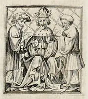 Picture 35 of 82 from Henrici Günteri Thülemarii ... Tractatio de Bulla Aurea, argentea, plumbea et cerea in genere, nec non in specie : de Aurea bulla Caroli IV imperatoris : Accedunt I. Textus Aureae bullae Caroli IV imper. anno 1356 Norimbergae & Metis sancitae ex autographo francofurtano fideliter descriptus. II. Copia MSti Aureae bullae Carolinae, quod in augustissima Bibliotheca vindobenensi invenitur ... III. & IV. Copiae duarum versionum germanicarum Aureae istius bullae, quae in dicta augustissima Bibliotheca caesarea & Curia francofurtana custodiuntur. V. Aurea bulla Andronici imperatoris constantinopolitani cum notis & addit. VI. Aurea bulla brabantina cum commentar. VII. Capitulatio Maximiliani II imperatoris ex originali, quod in serenissimi electoris palatini archivo adservatur, integra edita (1697), leaf 187