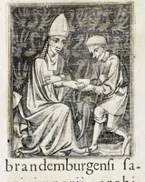 Picture 42 of 82 from Henrici Günteri Thülemarii ... Tractatio de Bulla Aurea, argentea, plumbea et cerea in genere, nec non in specie : de Aurea bulla Caroli IV imperatoris : Accedunt I. Textus Aureae bullae Caroli IV imper. anno 1356 Norimbergae & Metis sancitae ex autographo francofurtano fideliter descriptus. II. Copia MSti Aureae bullae Carolinae, quod in augustissima Bibliotheca vindobenensi invenitur ... III. & IV. Copiae duarum versionum germanicarum Aureae istius bullae, quae in dicta augustissima Bibliotheca caesarea & Curia francofurtana custodiuntur. V. Aurea bulla Andronici imperatoris constantinopolitani cum notis & addit. VI. Aurea bulla brabantina cum commentar. VII. Capitulatio Maximiliani II imperatoris ex originali, quod in serenissimi electoris palatini archivo adservatur, integra edita (1697), leaf 197