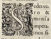 An illustration from Henrici Günteri Thülemarii ... Tractatio de Bulla Aurea, argentea, plumbea et cerea in genere, nec non in specie : de Aurea bulla Caroli IV imperatoris : Accedunt I. Textus Aureae bullae Caroli IV imper. anno 1356 Norimbergae & Metis sancitae ex autographo francofurtano fideliter descriptus. II. Copia MSti Aureae bullae Carolinae, quod in augustissima Bibliotheca vindobenensi invenitur ... III. & IV. Copiae duarum versionum germanicarum Aureae istius bullae, quae in dicta augustissima Bibliotheca caesarea & Curia francofurtana custodiuntur. V. Aurea bulla Andronici imperatoris constantinopolitani cum notis & addit. VI. Aurea bulla brabantina cum commentar. VII. Capitulatio Maximiliani II imperatoris ex originali, quod in serenissimi electoris palatini archivo adservatur, integra edita (1697)