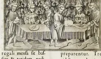 Picture 67 of 82 from Henrici Günteri Thülemarii ... Tractatio de Bulla Aurea, argentea, plumbea et cerea in genere, nec non in specie : de Aurea bulla Caroli IV imperatoris : Accedunt I. Textus Aureae bullae Caroli IV imper. anno 1356 Norimbergae & Metis sancitae ex autographo francofurtano fideliter descriptus. II. Copia MSti Aureae bullae Carolinae, quod in augustissima Bibliotheca vindobenensi invenitur ... III. & IV. Copiae duarum versionum germanicarum Aureae istius bullae, quae in dicta augustissima Bibliotheca caesarea & Curia francofurtana custodiuntur. V. Aurea bulla Andronici imperatoris constantinopolitani cum notis & addit. VI. Aurea bulla brabantina cum commentar. VII. Capitulatio Maximiliani II imperatoris ex originali, quod in serenissimi electoris palatini archivo adservatur, integra edita (1697), leaf 221