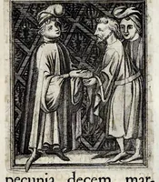 An illustration from Henrici Günteri Thülemarii ... Tractatio de Bulla Aurea, argentea, plumbea et cerea in genere, nec non in specie : de Aurea bulla Caroli IV imperatoris : Accedunt I. Textus Aureae bullae Caroli IV imper. anno 1356 Norimbergae & Metis sancitae ex autographo francofurtano fideliter descriptus. II. Copia MSti Aureae bullae Carolinae, quod in augustissima Bibliotheca vindobenensi invenitur ... III. & IV. Copiae duarum versionum germanicarum Aureae istius bullae, quae in dicta augustissima Bibliotheca caesarea & Curia francofurtana custodiuntur. V. Aurea bulla Andronici imperatoris constantinopolitani cum notis & addit. VI. Aurea bulla brabantina cum commentar. VII. Capitulatio Maximiliani II imperatoris ex originali, quod in serenissimi electoris palatini archivo adservatur, integra edita (1697)