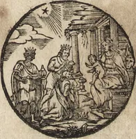 An illustration from Sancti Agobardi Archiepiscopi Lugdunensis opera : item epistolae et opuscula Leidradi et Amulonis, archiepiscoporum Lugdunensium (1666)