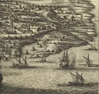An illustration from Naukeurige beschrijvinge der Afrikaensche gewesten van Egypten, Barbaryen, Libyen, Biledulgerid, Negroslant, Guinea, Ethiopiën, Abyssinie ... : getrokken uit verscheyde hedendaegse lantbeschrijvers en geschriften van bereisde ondersoekers dier landen (1668)