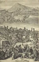 An illustration from Naukeurige beschrijvinge der Afrikaensche gewesten van Egypten, Barbaryen, Libyen, Biledulgerid, Negroslant, Guinea, Ethiopiën, Abyssinie ... : getrokken uit verscheyde hedendaegse lantbeschrijvers en geschriften van bereisde ondersoekers dier landen (1668)