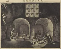 Picture 25 of 144 from Naukeurige beschrijvinge der Afrikaensche gewesten van Egypten, Barbaryen, Libyen, Biledulgerid, Negroslant, Guinea, Ethiopiën, Abyssinie ... : getrokken uit verscheyde hedendaegse lantbeschrijvers en geschriften van bereisde ondersoekers dier landen (1668), leaf 151