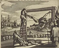 An illustration from Naukeurige beschrijvinge der Afrikaensche gewesten van Egypten, Barbaryen, Libyen, Biledulgerid, Negroslant, Guinea, Ethiopiën, Abyssinie ... : getrokken uit verscheyde hedendaegse lantbeschrijvers en geschriften van bereisde ondersoekers dier landen (1668)