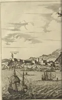 An illustration from Naukeurige beschrijvinge der Afrikaensche gewesten van Egypten, Barbaryen, Libyen, Biledulgerid, Negroslant, Guinea, Ethiopiën, Abyssinie ... : getrokken uit verscheyde hedendaegse lantbeschrijvers en geschriften van bereisde ondersoekers dier landen (1668)