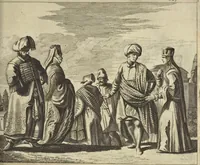 An illustration from Naukeurige beschrijvinge der Afrikaensche gewesten van Egypten, Barbaryen, Libyen, Biledulgerid, Negroslant, Guinea, Ethiopiën, Abyssinie ... : getrokken uit verscheyde hedendaegse lantbeschrijvers en geschriften van bereisde ondersoekers dier landen (1668)