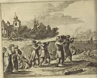 An illustration from Naukeurige beschrijvinge der Afrikaensche gewesten van Egypten, Barbaryen, Libyen, Biledulgerid, Negroslant, Guinea, Ethiopiën, Abyssinie ... : getrokken uit verscheyde hedendaegse lantbeschrijvers en geschriften van bereisde ondersoekers dier landen (1668)