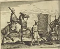 An illustration from Naukeurige beschrijvinge der Afrikaensche gewesten van Egypten, Barbaryen, Libyen, Biledulgerid, Negroslant, Guinea, Ethiopiën, Abyssinie ... : getrokken uit verscheyde hedendaegse lantbeschrijvers en geschriften van bereisde ondersoekers dier landen (1668)