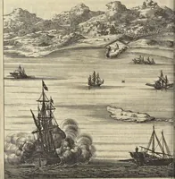 An illustration from Naukeurige beschrijvinge der Afrikaensche gewesten van Egypten, Barbaryen, Libyen, Biledulgerid, Negroslant, Guinea, Ethiopiën, Abyssinie ... : getrokken uit verscheyde hedendaegse lantbeschrijvers en geschriften van bereisde ondersoekers dier landen (1668)