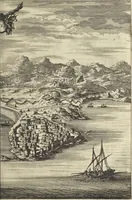 Picture 74 of 144 from Naukeurige beschrijvinge der Afrikaensche gewesten van Egypten, Barbaryen, Libyen, Biledulgerid, Negroslant, Guinea, Ethiopiën, Abyssinie ... : getrokken uit verscheyde hedendaegse lantbeschrijvers en geschriften van bereisde ondersoekers dier landen (1668), leaf 398