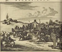 Picture 91 of 144 from Naukeurige beschrijvinge der Afrikaensche gewesten van Egypten, Barbaryen, Libyen, Biledulgerid, Negroslant, Guinea, Ethiopiën, Abyssinie ... : getrokken uit verscheyde hedendaegse lantbeschrijvers en geschriften van bereisde ondersoekers dier landen (1668), leaf 567
