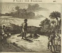 Picture 92 of 144 from Naukeurige beschrijvinge der Afrikaensche gewesten van Egypten, Barbaryen, Libyen, Biledulgerid, Negroslant, Guinea, Ethiopiën, Abyssinie ... : getrokken uit verscheyde hedendaegse lantbeschrijvers en geschriften van bereisde ondersoekers dier landen (1668), leaf 572