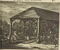 Picture 94 of 144 from Naukeurige beschrijvinge der Afrikaensche gewesten van Egypten, Barbaryen, Libyen, Biledulgerid, Negroslant, Guinea, Ethiopiën, Abyssinie ... : getrokken uit verscheyde hedendaegse lantbeschrijvers en geschriften van bereisde ondersoekers dier landen (1668), leaf 576