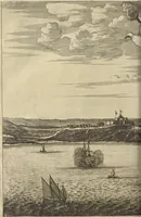 An illustration from Naukeurige beschrijvinge der Afrikaensche gewesten van Egypten, Barbaryen, Libyen, Biledulgerid, Negroslant, Guinea, Ethiopiën, Abyssinie ... : getrokken uit verscheyde hedendaegse lantbeschrijvers en geschriften van bereisde ondersoekers dier landen (1668)