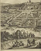 Picture 114 of 144 from Naukeurige beschrijvinge der Afrikaensche gewesten van Egypten, Barbaryen, Libyen, Biledulgerid, Negroslant, Guinea, Ethiopiën, Abyssinie ... : getrokken uit verscheyde hedendaegse lantbeschrijvers en geschriften van bereisde ondersoekers dier landen (1668), leaf 707