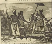 An illustration from Naukeurige beschrijvinge der Afrikaensche gewesten van Egypten, Barbaryen, Libyen, Biledulgerid, Negroslant, Guinea, Ethiopiën, Abyssinie ... : getrokken uit verscheyde hedendaegse lantbeschrijvers en geschriften van bereisde ondersoekers dier landen (1668)