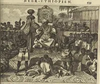 Picture 119 of 144 from Naukeurige beschrijvinge der Afrikaensche gewesten van Egypten, Barbaryen, Libyen, Biledulgerid, Negroslant, Guinea, Ethiopiën, Abyssinie ... : getrokken uit verscheyde hedendaegse lantbeschrijvers en geschriften van bereisde ondersoekers dier landen (1668), leaf 730