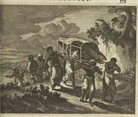 An illustration from Naukeurige beschrijvinge der Afrikaensche gewesten van Egypten, Barbaryen, Libyen, Biledulgerid, Negroslant, Guinea, Ethiopiën, Abyssinie ... : getrokken uit verscheyde hedendaegse lantbeschrijvers en geschriften van bereisde ondersoekers dier landen (1668)
