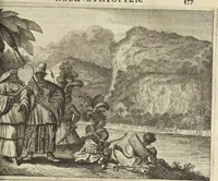 Picture 128 of 144 from Naukeurige beschrijvinge der Afrikaensche gewesten van Egypten, Barbaryen, Libyen, Biledulgerid, Negroslant, Guinea, Ethiopiën, Abyssinie ... : getrokken uit verscheyde hedendaegse lantbeschrijvers en geschriften van bereisde ondersoekers dier landen (1668), leaf 776
